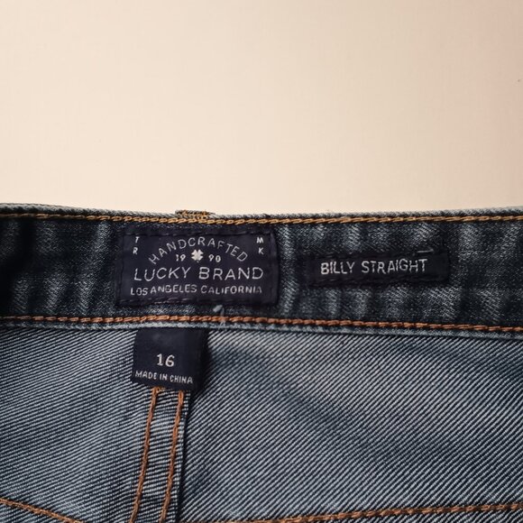 Boys Lucky Brand Jeans Size 16 Billy Straight Medium Wash - Picture 5 of 9